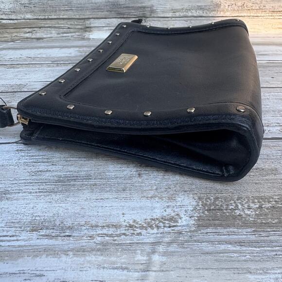 Kate Spade Helena Street Yulie Studded Wallet Wristlet Clutch Black Leather Moto - Picture 4 of 13